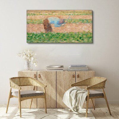 Obraz Canvas Farmár pracujúci na poli
