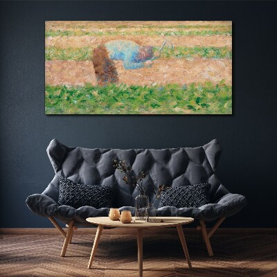 Obraz Canvas Farmár pracujúci na poli