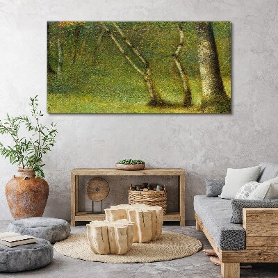 Obraz Canvas Zelený les na slnku