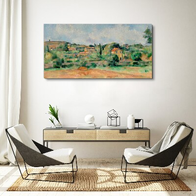 Obraz Canvas Vidiecka krajina v pastelových farbách