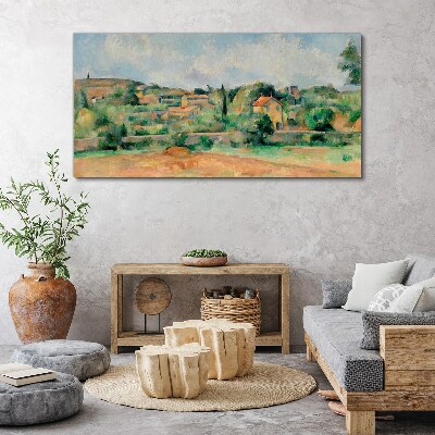 Obraz Canvas Vidiecka krajina v pastelových farbách