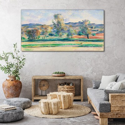Obraz Canvas Jarná krajina so stromami