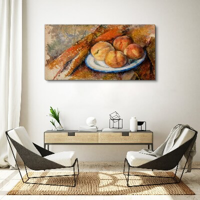 Obraz Canvas Ovocný stolík v pastelových farbách