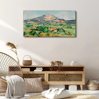 Obraz Canvas Horská krajina v pastelových farbách