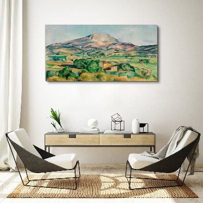 Obraz Canvas Horská krajina v pastelových farbách