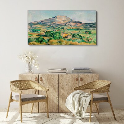 Obraz Canvas Horská krajina v pastelových farbách