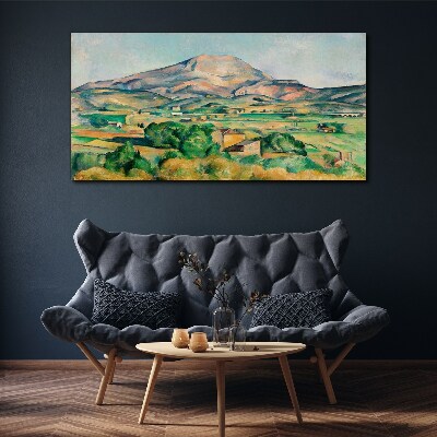 Obraz Canvas Horská krajina v pastelových farbách
