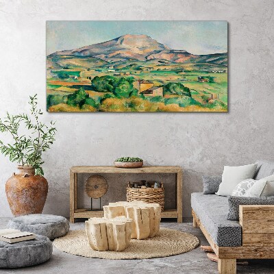 Obraz Canvas Horská krajina v pastelových farbách