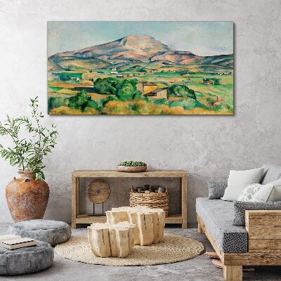 Obraz Canvas Maľovanie hory prírody