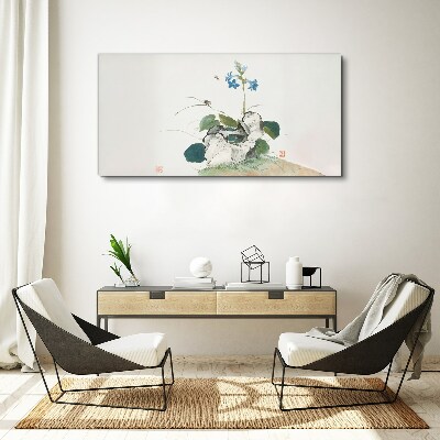 Obraz Canvas Kvet na kamennom pozadí