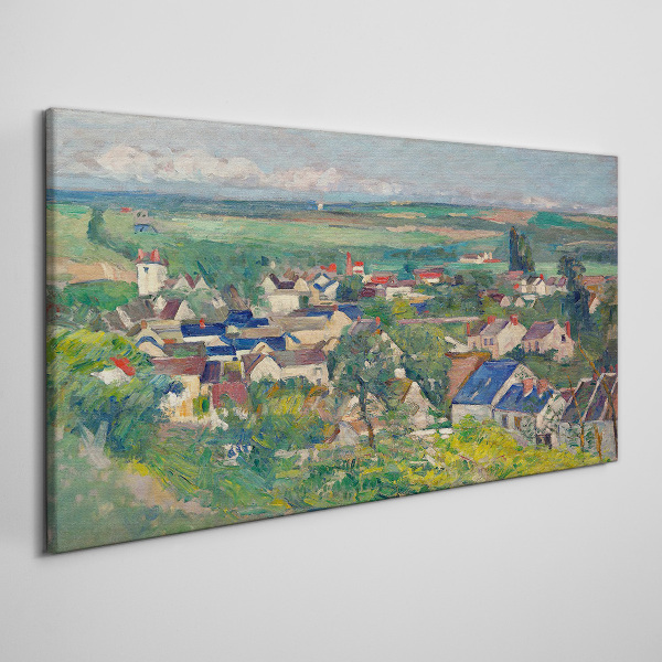 Obraz Canvas Pohľad na dedinu za denného svetla