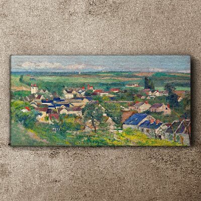 Obraz Canvas Pohľad na dedinu za denného svetla