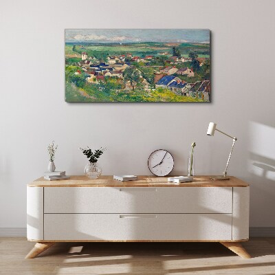 Obraz Canvas Pohľad na dedinu za denného svetla