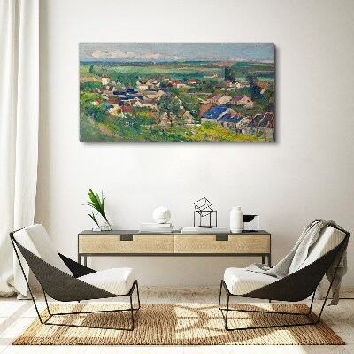 Obraz Canvas Pohľad na dedinu za denného svetla