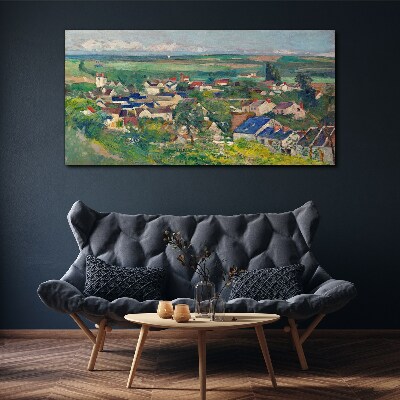 Obraz Canvas Pohľad na dedinu za denného svetla