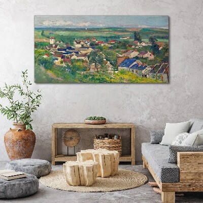 Obraz Canvas Pohľad na dedinu za denného svetla