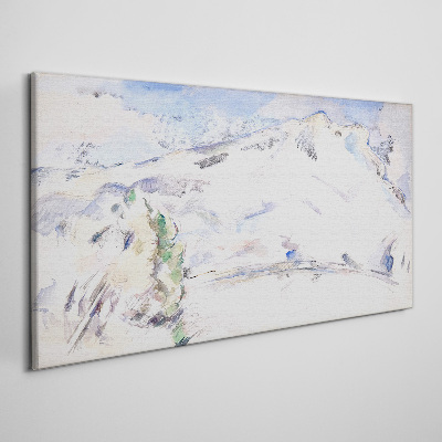 Obraz Canvas Horská krajina v pastelových odtieňoch