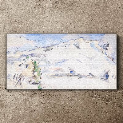 Obraz Canvas Horská krajina v pastelových odtieňoch