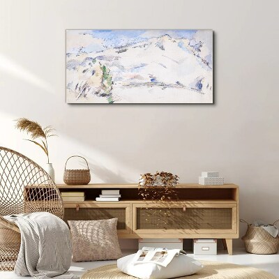 Obraz Canvas Horská krajina v pastelových odtieňoch