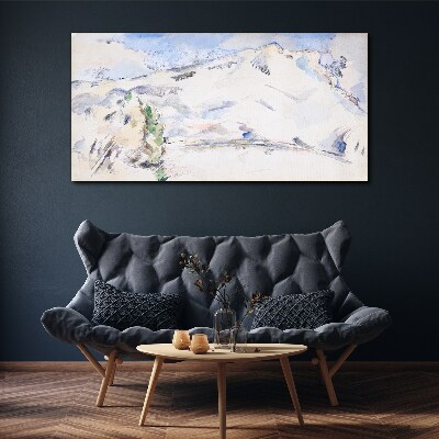 Obraz Canvas Horská krajina v pastelových odtieňoch