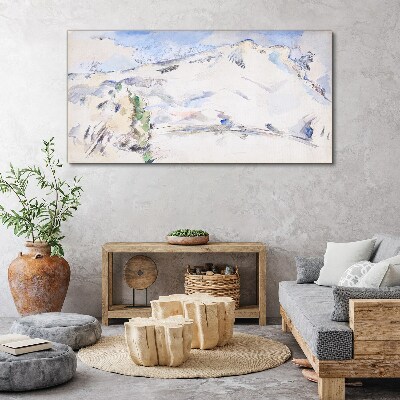 Obraz Canvas Horská krajina v pastelových odtieňoch