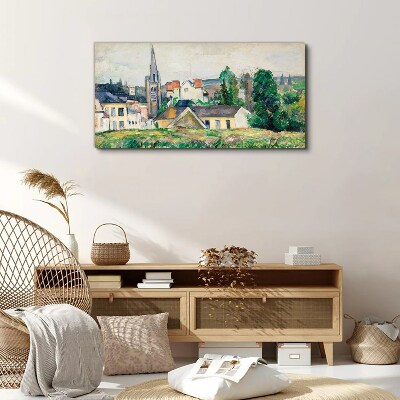 Obraz Canvas Vidiecka krajina s kostolom