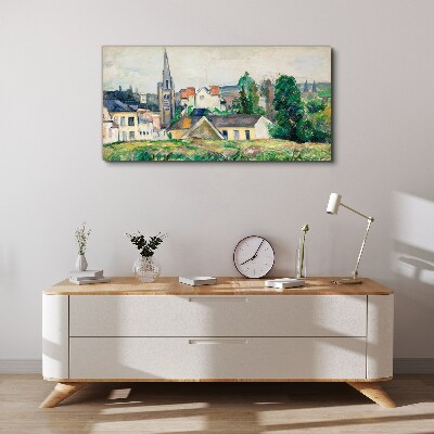 Obraz Canvas Vidiecka krajina s kostolom