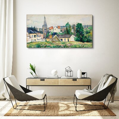 Obraz Canvas Vidiecka krajina s kostolom