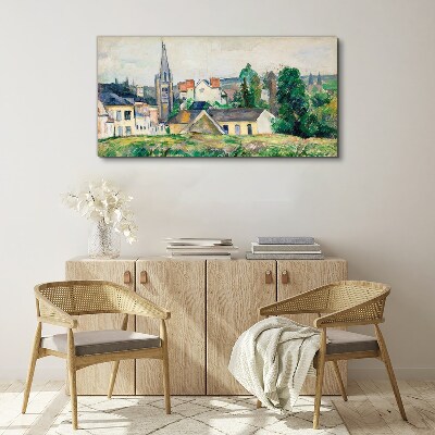 Obraz Canvas Vidiecka krajina s kostolom