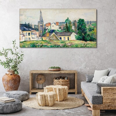 Obraz Canvas Vidiecka krajina s kostolom