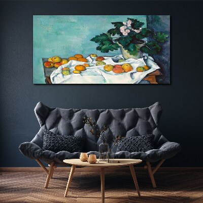 Obraz Canvas Ovocný stolík s vázou