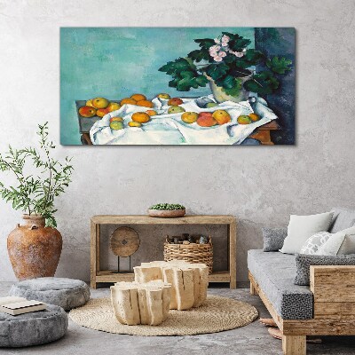 Obraz Canvas Ovocný stolík s vázou