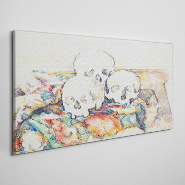 Obraz Canvas Kvetinové zátišie s lebkami