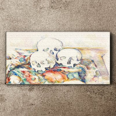Obraz Canvas Kvetinové zátišie s lebkami