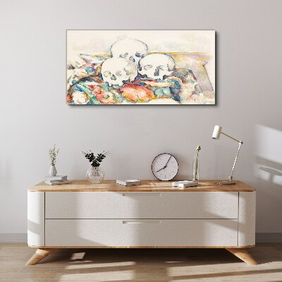 Obraz Canvas Kvetinové zátišie s lebkami