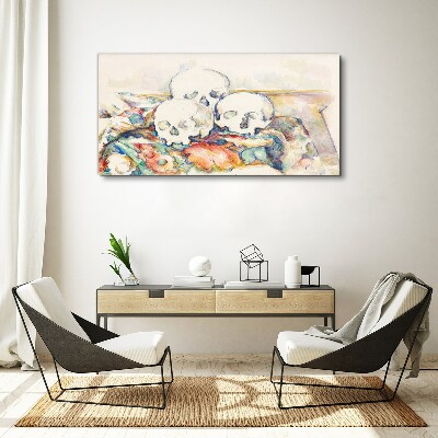 Obraz Canvas Kvetinové zátišie s lebkami