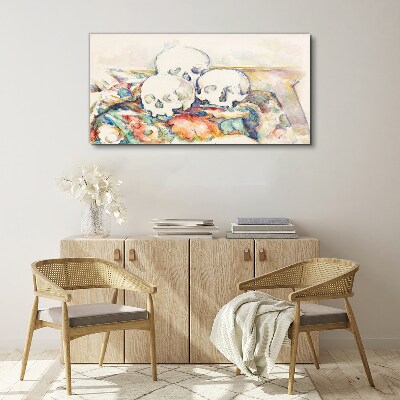 Obraz Canvas Kvetinové zátišie s lebkami