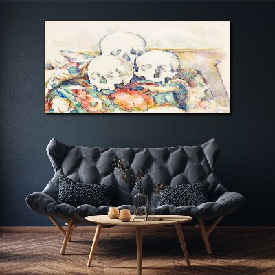Obraz Canvas Kvetinové zátišie s lebkami