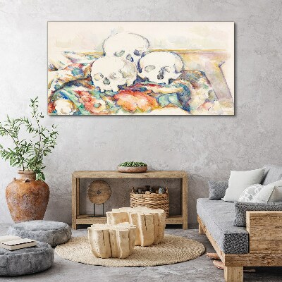 Obraz Canvas Kvetinové zátišie s lebkami