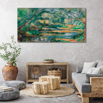 Obraz Canvas Zelená krajina s riekou