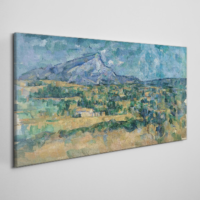 Obraz Canvas Horská krajina v pastelových farbách