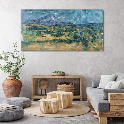 Obraz Canvas Horská krajina v pastelových farbách