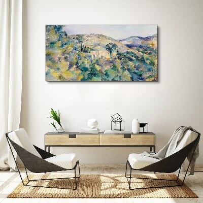 Obraz Canvas Krajina s domami medzi stromami