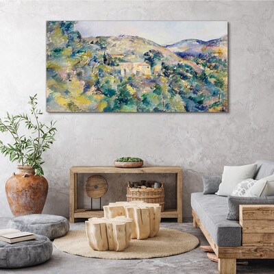 Obraz Canvas Krajina s domami medzi stromami