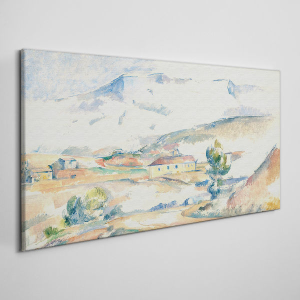 Obraz Canvas Horská krajina v pastelových odtieňoch