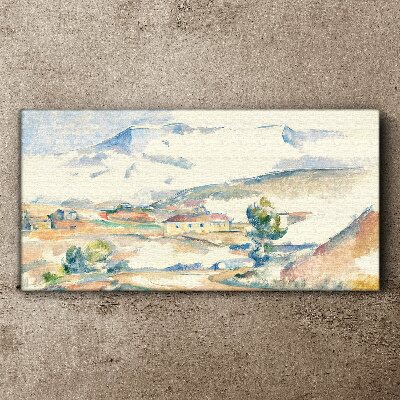 Obraz Canvas Horská krajina v pastelových odtieňoch