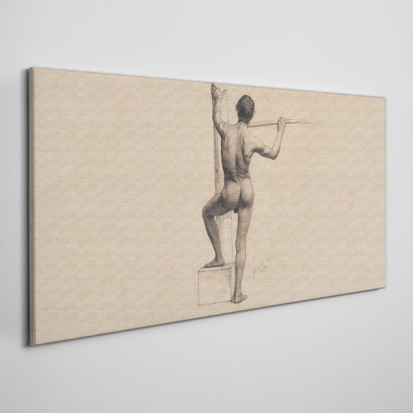 Obraz Canvas Postava muža s kopijou