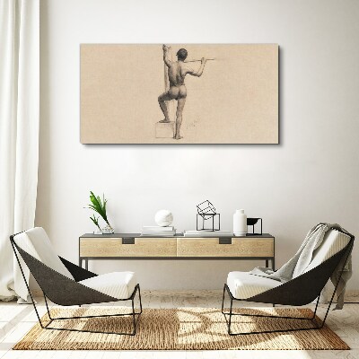 Obraz Canvas Postava muža s kopijou