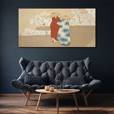 Obraz Canvas Stretnutie medzi rozkvitnutými stromami