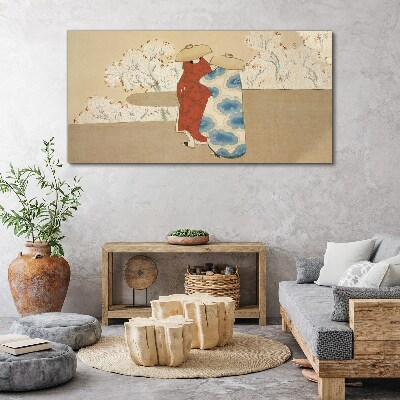 Obraz Canvas Stretnutie medzi rozkvitnutými stromami
